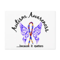 Grunge Tattoo Butterfly 6.1 Autism Post Cards
