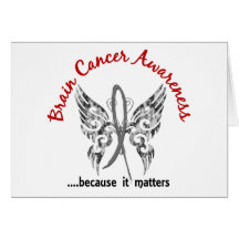 Grunge Tattoo Butterfly 6.1 Brain Cancer Card