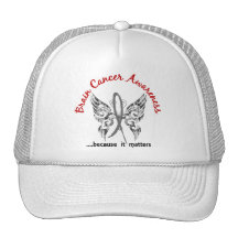 Grunge Tattoo Butterfly 6.1 Brain Cancer Hat