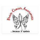 Grunge Tattoo Butterfly 6.1 Brain Cancer Post Card