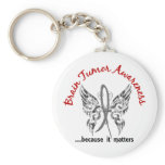 Grunge Tattoo Butterfly 6.1 Brain Tumor Keychains