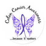 Grunge Tattoo Butterfly 6.1 Colon Cancer Stickers