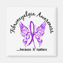 Grunge Tattoo Butterfly 6.1 Fibromyalgia Fridge Magnet