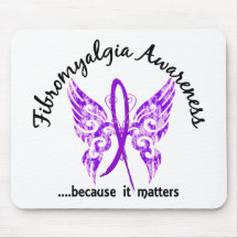 Grunge Tattoo Butterfly 6.1 Fibromyalgia Mousepads