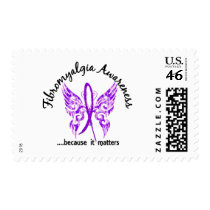 Grunge Tattoo Butterfly 6.1 Fibromyalgia Postage Stamps