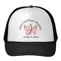 Grunge Tattoo Butterfly 6.1 Head And Neck Cancer Hat