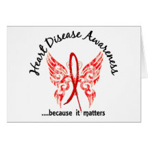 Grunge Tattoo Butterfly 6.1 Heart Disease Card
