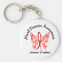Grunge Tattoo Butterfly 6.1 Heart Disease Key Chain