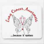 Grunge Tattoo Butterfly 6.1 Lung Cancer Mousepads