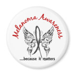 Grunge Tattoo Butterfly 6.1 Melanoma Fridge Magnet