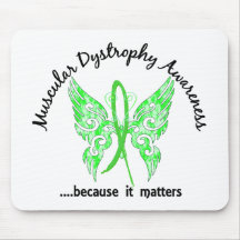 Grunge Tattoo Butterfly 6.1 Muscular Dystrophy Mouse Pad