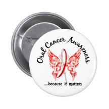 Grunge Tattoo Butterfly 6.1 Oral Cancer Pin