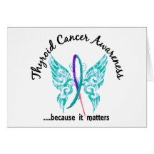 Grunge Tattoo Butterfly 6.1 Thyroid Cancer Cards