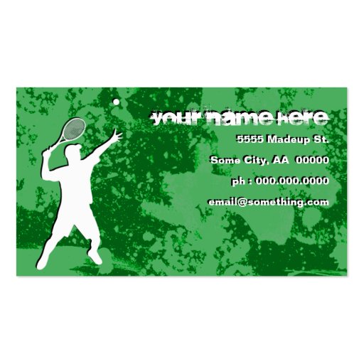 grunge tennis business card (front side)