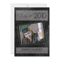 Grunge Texture Graduation Announcement (black) invitations by GraduateShoppe Grunge Texture Graduation Announcement (black) invitations