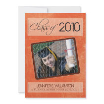 Grunge Texture Graduation Announcement (coral) invitations by GraduateShoppe Grunge Texture Graduation Announcement (coral) invitations