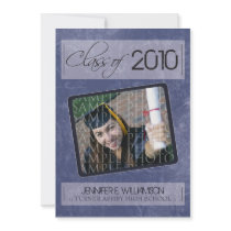Grunge Texture Graduation Announcement (denim) invitations by GraduateShoppe Grunge Texture Graduation Announcement (denim) invitations