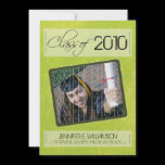 Grunge Texture Graduation Announcement (lime)