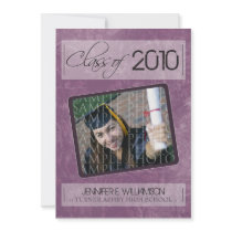 Grunge Texture Graduation Announcement (purple) invitations by GraduateShoppe Grunge Texture Graduation Announcement (purple) invitations