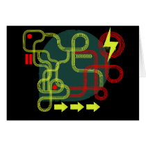 Grunge Tracks card cards