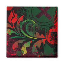 grunge tulip magnets by VioDeSign grunge tulip magnets