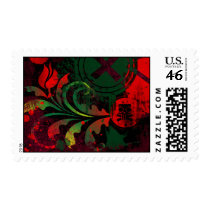 grunge tulip postage by VioDeSign grunge tulip postage