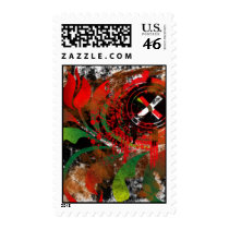 grunge tulip postage by VioDeSign grunge tulip postage