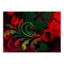 grunge tulip posters by VioDeSign grunge tulip posters