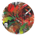 grunge tulip stickers