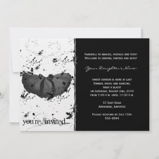 Grunge TuTu Invitation invitation