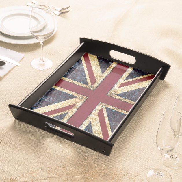 Grunge Uk british flag Food Trays