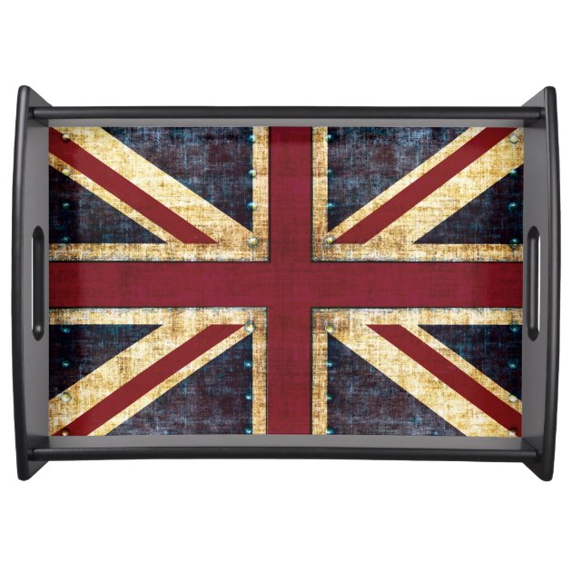 Grunge Uk british flag Food Trays