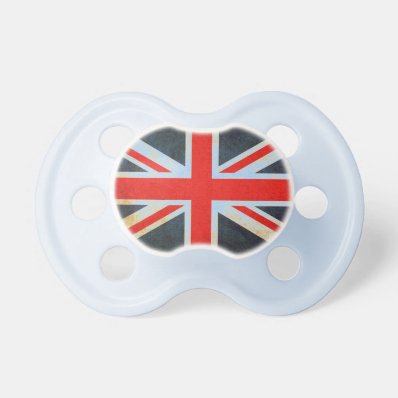 Grunge UK Flag Union Jack Custom Baby Pacifier