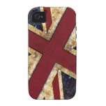 Grunge Union jack angled iPhone 4 Cover