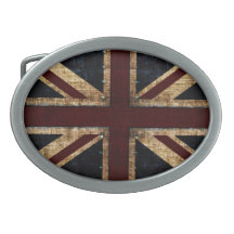 grunge union jack belt buckle
