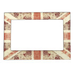 Grunge Union Jack - brown tones magnetic frame