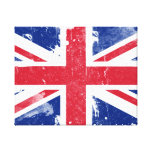 Grunge Union Jack flag canvas print