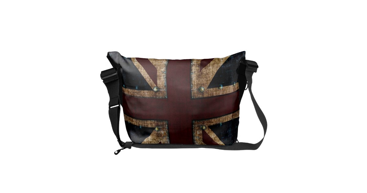 Grunge Union Jack messenger bag Zazzle