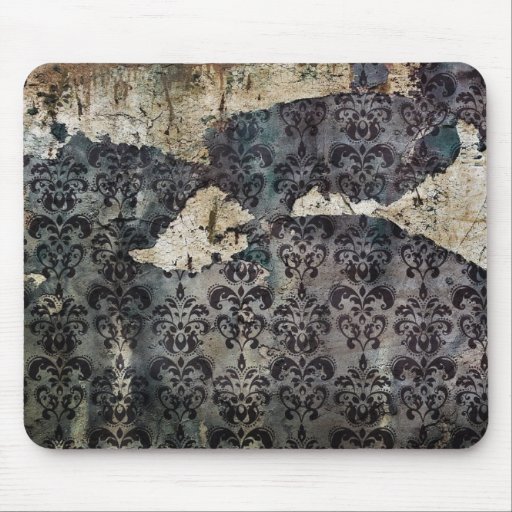 Grunge Vintage Damask Mousepad