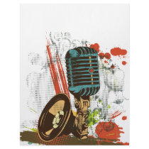 grunge vintage microphone vector letterhead by doonidesigns grunge vintage microphone vector letterhead