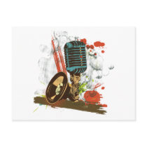 grunge vintage microphone vector postcards by doonidesigns grunge vintage microphone vector postcards