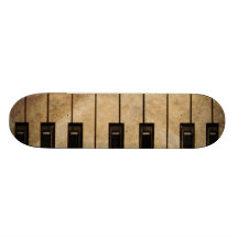Grunge vintage piano skateboard decks