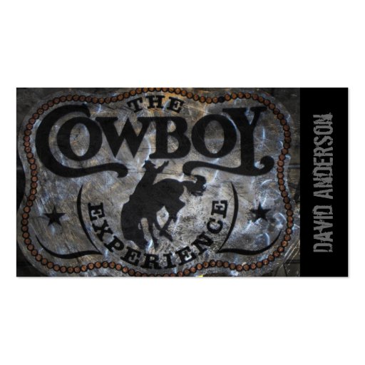 grunge vintage rustic western country cowboy rodeo business card templates (front side)