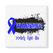 Grunge - WARRIOR - Anal Cancer Refrigerator Magnet
