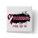 Grunge - WARRIOR - Head and Neck Cancer Pins