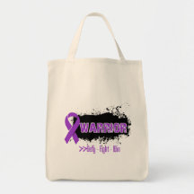 Grunge - WARRIOR - Pancreatic Cancer Canvas Bag