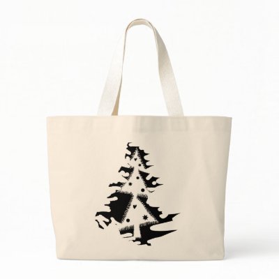 grunge white tree bags by VioDeSign