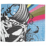 grunge winged dee jay design 3 ring binders