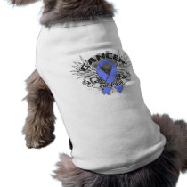 Grunge Winged Ribbon Stomach Cancer Survivor Pet Clothes