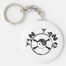 Grunge Yin Yang Llavero
